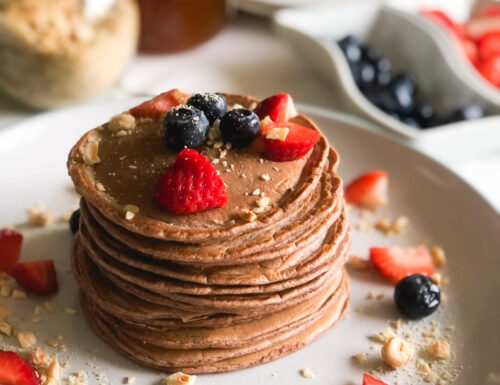 Pancakes al cacao senza glutine