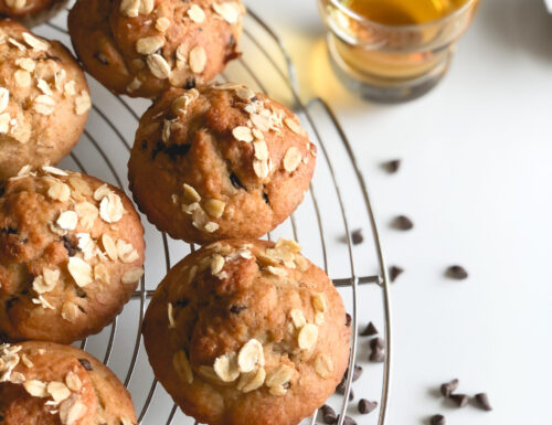 Muffin alla banana con rum e cioccolato