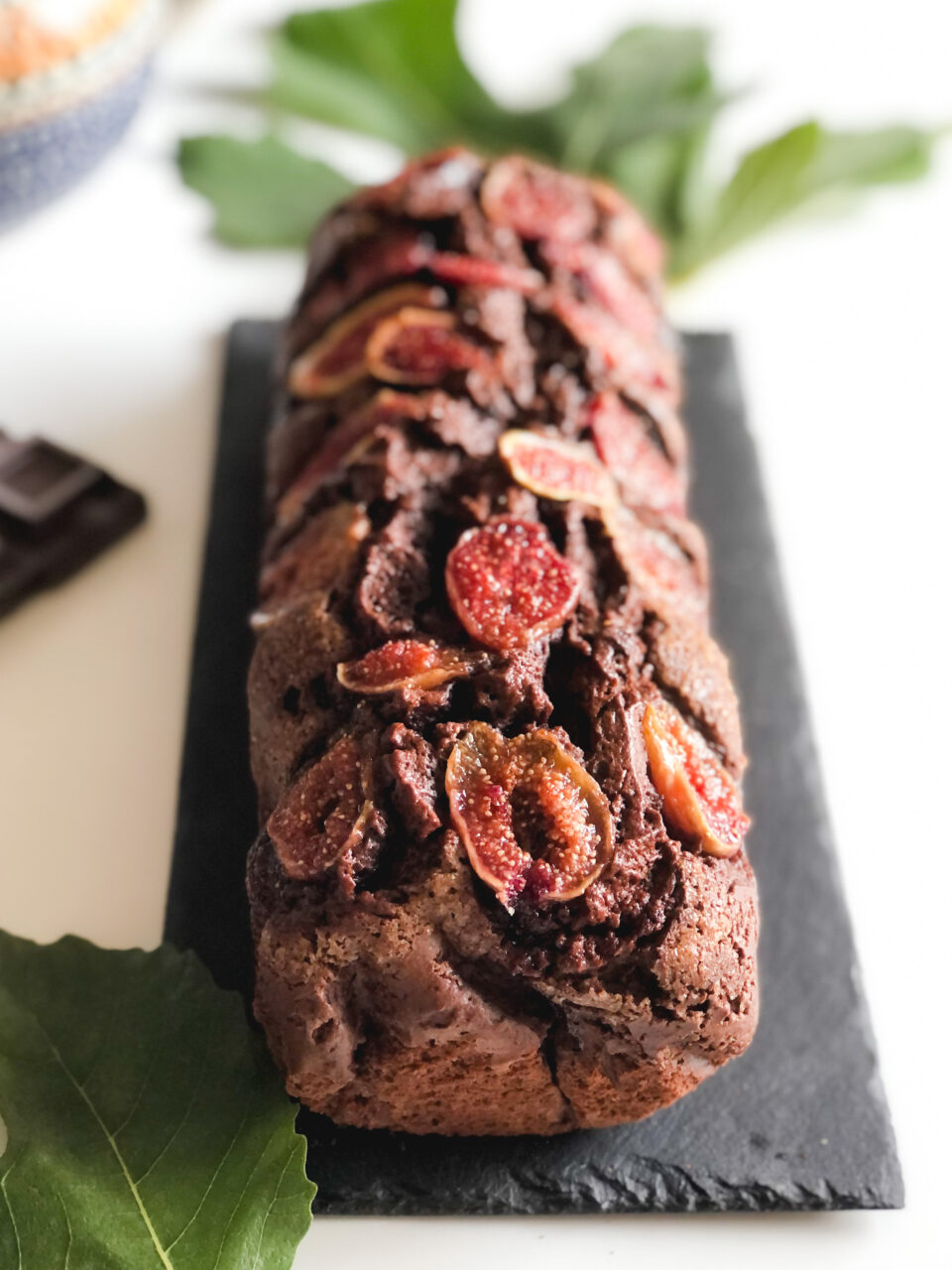 Plumcake con cioccolato fondente e fichi 